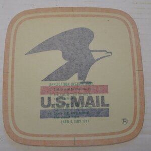 USPS Mail Vehicle - Decal - Sign #5 July 1977 - 8" x 8" - New - 4 Green Instruc